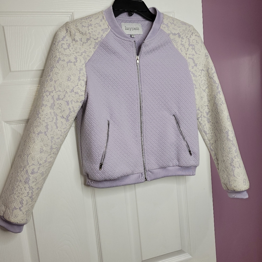 Lilac bomber jacket